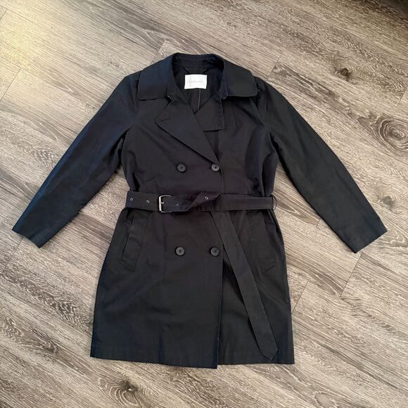 Everlane Black Trench Coat - Picture 1 of 7